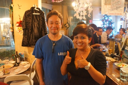 Hiroki Paulo Yoshimi, owner of Lovel Dining, and me. Tokyo, Japan.